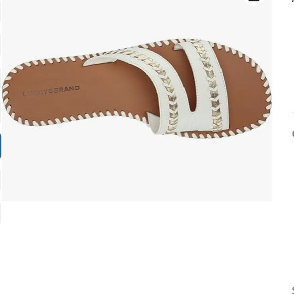 new Lucky Brand Womens Zanora Slip On Flat Casual Slide Sandals253 - Picture 3 of 6